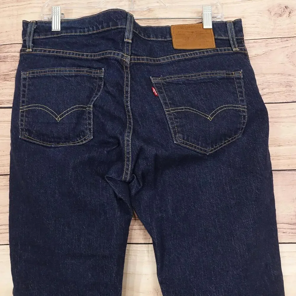 Levis 511 Jeans Mens 34x32 Blue Dark Wash Slim Fit Stretch Denim Premium Denim